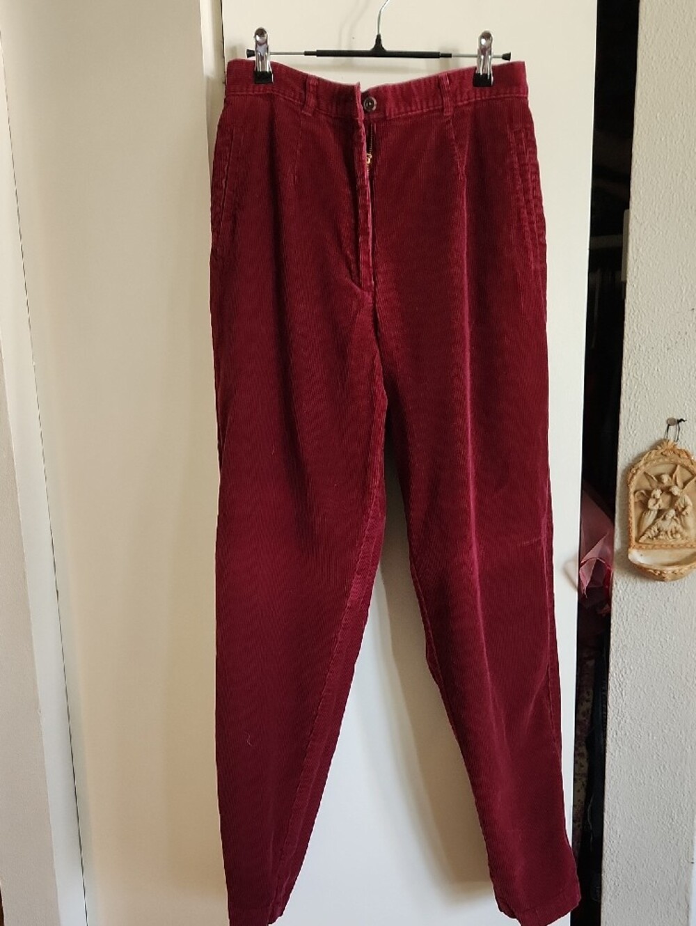 Vintage L.L. Bean Burgundy Corduroy Women's Pants Sz 12 M Tall
